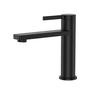 Solid Matt Black Single Hole Basin Faucet